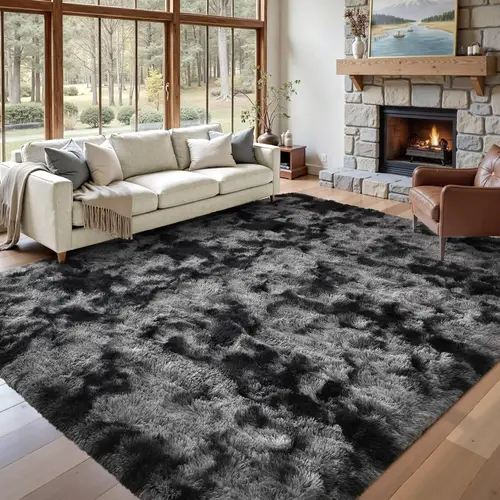 【TiktokShopDealsForYou】Raybee Furniture Fluffy Rug For Living Room, Large Shaggy Tie-Dye Area Rugs,Non-slip Carpet for Bedroom,Soft Playroom Mat,Cool Rugs Home Decor New Year New Aura