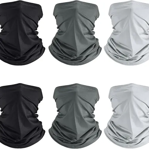 3/6 Pieces Summer UV Protection Cooling Neck Gaiter Face Clothing Neck Gaiter Mask Scarf Sunscreen Breathable Bandana