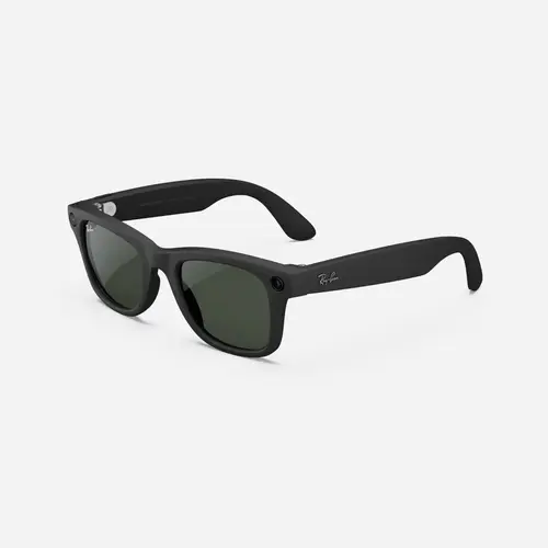 Refurbished Ray-Ban Meta Wayfarer (Gen 1), Matte Black / Clear to Graphite Green Transitions®
