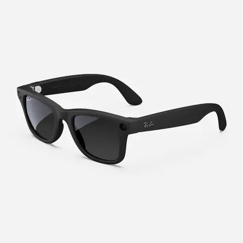 Ray-Ban Meta Wayfarer (Gen 1) (Refurbished), Matte Black / Gradient Graphite Polarized, Large, High Bridge Fit
