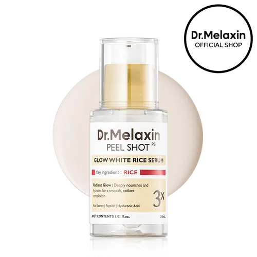 [Dr.melaxin Official] Peel Shot Glow Rice PDRN Serum 30ml Facial Skin Care Smooth Texture For Pore Care Korean Skin Care