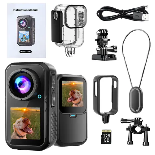 NUISK Mini Body Camera with magnetic mount, hands-free outdoor action camera. Suitable for travel, cycling and vlogging,Compact Magnetic Sports Camera, portable POV shooting with anti-shake. summerwins