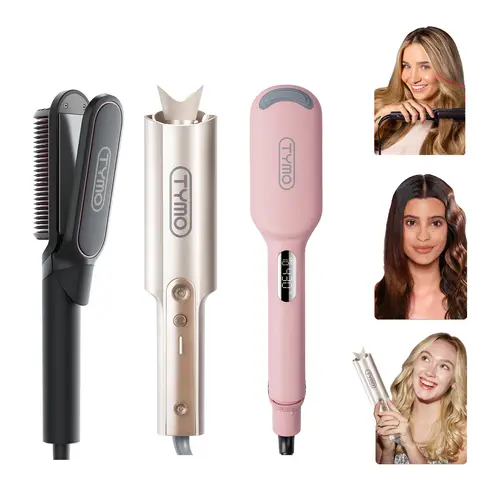 【At Home Salon】TYMO FLIPRO & CURLPRO PLUS & ROVY - Built in Timer, Ceramic Plated, Dual Voltage, Lightweight