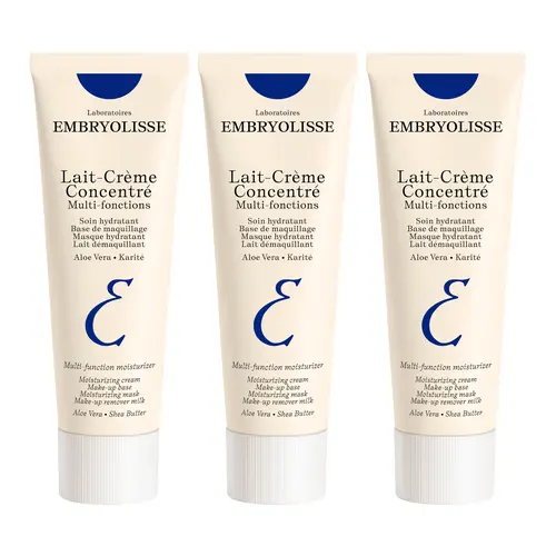 Embryolisse Cult Favorite Lait-Crème Concentré Moisturizer Trio (3-Pack Value Set) - 6-in-1 multi-function nourishing moisturizer for All Skin Types. 3 x 2.54 fl.oz