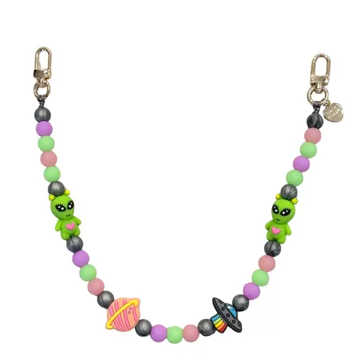 Gold Blush Silicone Bag Chain – Silicone Beaded Bag Chain