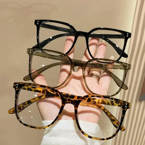 Clear Glasses for Women and Men - Non Prescription Blue Light Blocking Lens, Lightweight Square Frame Eyewear for Work, Computer and Everyday