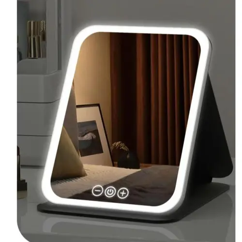 LED Makeup Mirror, Portable Foldable with Light, Durable Lighted Makeup Mirror, Desktop Fill Light, Student Dormitory Office Mirror, Ins High-value Light Gifts,back to school,back to school haul
