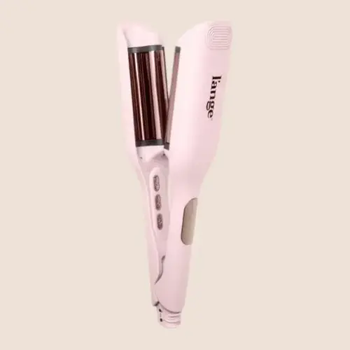 L'ANGE HAIR - SculptWaver Titanium Deep Wave, Hair Crimper for Effortless Beach Waves, 3 Barrel Hair Waver with Adjustable Heat, Dual Voltage & Smart Timer, Styling Tools, Natural Waves, Defined Waves