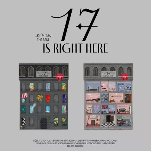 SEVENTEEN - SEVENTEEN BEST ALBUM '17 IS RIGHT HERE' Green Vinyl Lp Autographed Vinyl Bootleg K-Pop Record PLEDIS Entertainment