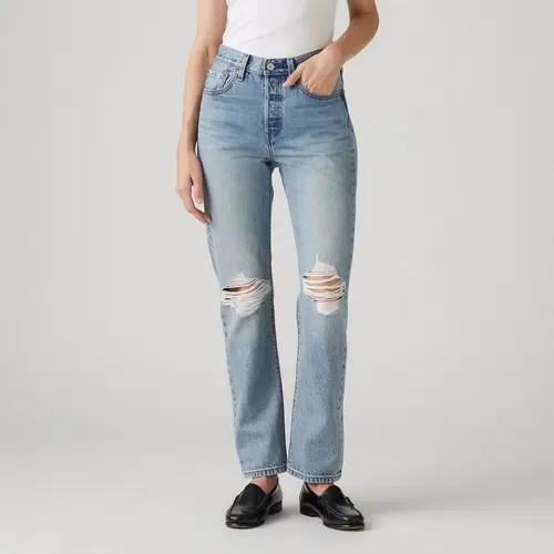 Women's Levi's High-Rise 501 Denim Bottoms, Basic Jeans with Leg Coverage and Pocket Detail
