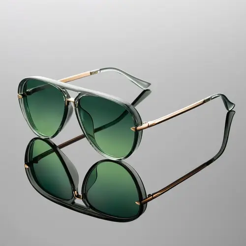 Women's Fashion Casual Large Frame Glasses, Trendy Lightweight Luxury Style Half-Metal Legs Jelly Color Frames Eyewear, Summer Trendy Sunglasses