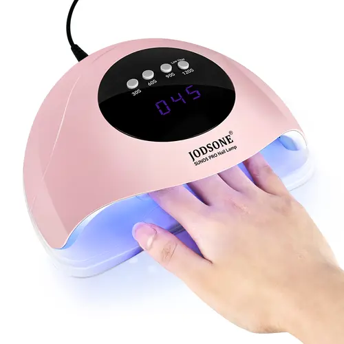 JODSONE Quick U V LED Nail Lamp with 4 Timer Settings Auto Sensor Nail Dryer Pink