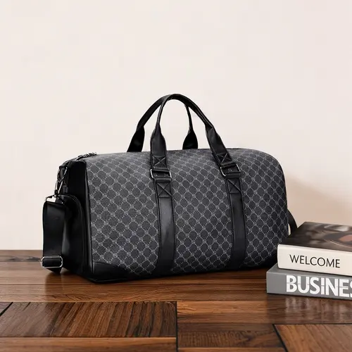 Men's Large Capacity Fashionable Travel Duffel Weekender Bag, Multifunctional Travel Bag, Portable Durable Gym Bag with Crossbody Strap, Ideal for Fitness, Weekend & Beach Trips, Sports Duffel Bag