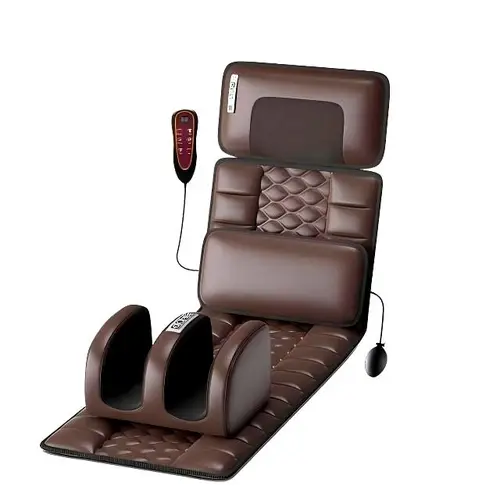 Foldable full body massage mat with shiatsu kneading massage for neck and legs, 【NOTE：back part just does buzzes】adjustable vibration massage for the back, a multi-functional electric massager, and an ideal gift for birthdays and holidays.