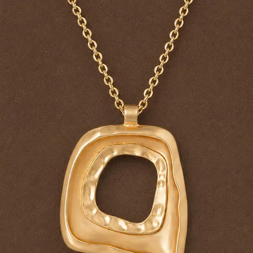 Boho Style Statement Pendant Necklace, Alloy Necklace, Fashionable Daily & Party Accessory, Modern Jewelry, Trendy Charms Necklace, Fashion Chic Accessories