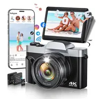 CAMKORY Selfie-Ready 4K Digital Camera | 180° Flip Screen, WiFi Autofocus Vlogging Camcorder, Compact Point and Shoot Travel Camera, Ideal Gift Choice for Kids, Teens & Adults, Portable Travel Camera, Foldable Vlogging Camera #Summerwins #Backtoschool