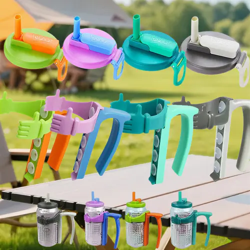 DIPESI 12oz Soda Can Lid and Stand Set - 4 Bottle Caps, 2.6" Can Fit, Sturdy Vibrant BPA-Free Kitchenware Accessory, Leak-Proof, Easy-to-Clean, Ergonomic, Hands Dry, Can Holders for Daily Sipping, Ideal for Children