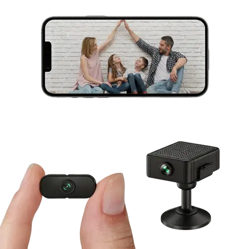 1080P Wireless Home Security Camera - Auto Night Vision, WiFi Security Cam, Motion Sensor, Magnetic Mount, Micro SD Compatible, Nanny Cam for Home & Office Monitoring