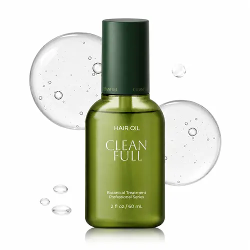 CLEANFULL Phytosqualan Keratin 3D collagen Jojoba Hair Oil for Frizzy Hair tiktokshopbacktoschool Glow up, Lightweight Leave-In Hair Serum, Heat Protection, Shine&Split End Hair Care for All Hair Types 2 fl oz Moisture summeressential