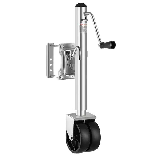 【Summerfinds】VEVOR Trailer Jack with Wheel,2000 lbs Load CapacityHeavy Duty Swivel Boat Trailer Jack with PP Single Wheel & Ergonomic Handle12-inch LiftFit for RVsBoatsHorse TrailersUtility Trailers,father'sdaygifts
