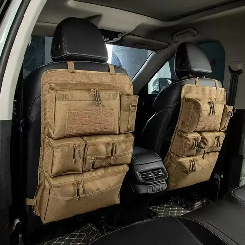 Tactical Multi-Functional Modular Car Seat Hanging Organizer Bag, Universal Seat Protector and Tool Storage Holder, Practical Car Accessory Gift for Men, Vehicle Interior Accessories, Car Interior Accessories