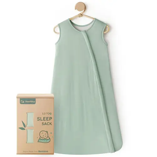 Yoofoss Rayon Bamboo Breathable Unisex Baby Sleep Sack - 6-12 Months Summer TOG 0.5 Wearable Blanket, Super Soft Infant Sack with 2-Way Zipper & Zip Ease, Animals/Plants/Graphic Designs