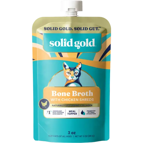 Solid Gold Bone Broth Chicken Meal Topper for Cats