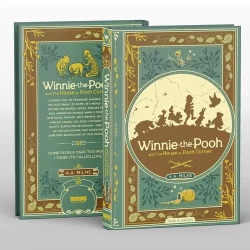 A.A. Milne's Charmed Whimsical Hardcover Novel, 358-Page Literature & Art Book, Childhood & Friendship Themed, for Literature Enthusiasts