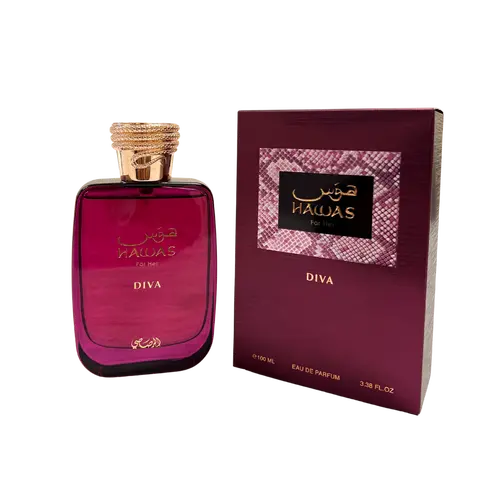 Rasasi | Hawas | Diva | Women's Fragrance | 100 ML 3.4 OZ | Eau De Parfum | Red Fruits - Rhubarb & Lychee