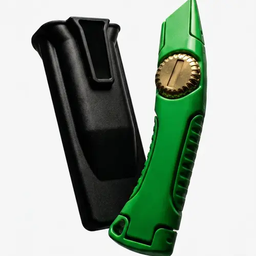 GripX Pro Premium Heavy Duty Utility Knife - Ergonomic Aluminum Hand Tool for Professional Roofers, Construction Workers, Portable Multipurpose Stainless Steel Lock Knife with 6 Extra Blades, Hand Tools
