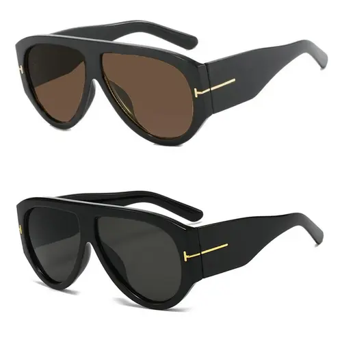 1pc Women’s Vintage Oversized Pilot Sunglasses - Y2K Punk Style, Windproof Shades for Summer Beach/Outdoor/Travel/Music Fest/Back To School