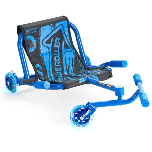 VEVOR Ride on Scooter - 198 lbs Load Capacity, Zig-Zag Motion Powered Side-to-Side Swing, Ride on Wheels Toys for Ages 10+, School Active Scooter, PU, Teen Boy Gift for Indoor/Outdoor Hard Surfaces, Blue#BacktoSchool