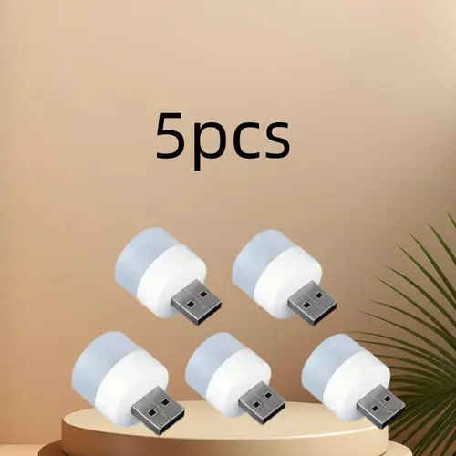 5PCS/10PCS USB Night Light, Bedroom Eye‑Friendly Mini Table Lamp, Portable Small Round Lamp, Wireless Base Design, Compact Treasure Lamp, Soft Gentle Lighting, Ideal for Bedroom Bedside, Dormitory, Indoor Ambient Lighting