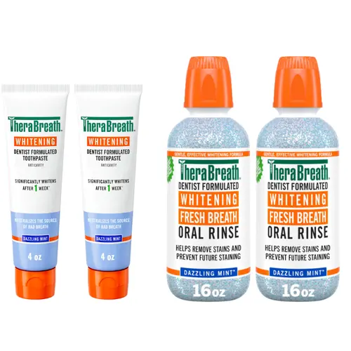 TheraBreath Whitening Toothpaste Rinse Bundle