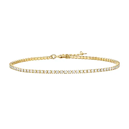 PAVOI 14K Gold Plated Anklets for Women - Tennis, Beaded, Station Ankle Bracelet - Summer Anklet Jewelry