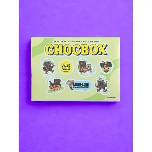 Chocbox Stickers, 8.5x11 Character-Based Stickers with Chichi Mascot, Water-Resistant for Spills, Durable for Daily Use