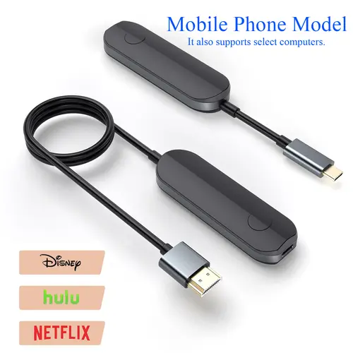 Wireless HDMI Adapter Kit for Mobile Phones & Laptops - Includes 1 iShare Transmitter, USB-C/HDMI-C Cable, 165ft/50m Range, 2.4G-5G Plug&Play Extender, 1080p/60hz High Definition Picture Quality, Manufacturer Warranty for Pads, HDTVs, Monitors