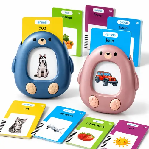 Talking Flash Cards – 224 English Words for Toddlers & Preschool Learning, Educational Language Toy