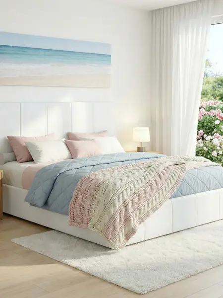 SHA CERLIN Elegant Velvet Wood-Framed Bed Frame - Wide Vertical Stripe Headboard, Solid Wood Slats Support, Slatted Bed Base, No Mattress, Full/Queen/King Sizes, Modern Home Bedroom Furniture, Full Size Bed