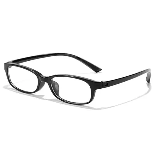 【Back to School】Women's Office-Siren Blue Light Glasses, Sturdy Full Rim Rectangle Small Eyewear, Lightweight Durable Anti-Eyestrain Non-Prescription Computer Glasses, Stylish High-Quality Accessory