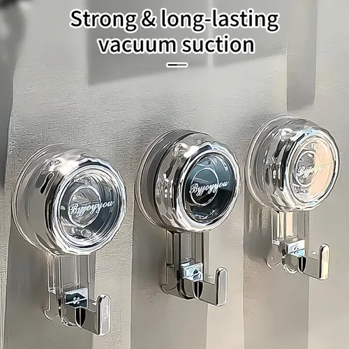 Suction Cup Hooks for Shower, Removable Towel Hooks for Bathroom Window Glass Door Wall, Bath Robe Looafh Wreath Hook for Hanging