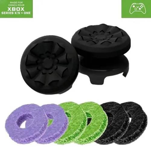 Precision Rings Thumbsticks Aim Boost Kit for PlayStation 5 (PS5) Controllers Accessories | Purple-Black Thumbsticks | Silicione Rubber 6 Pcs Precision Rings joystick ps5 joystick fps thumbsticks player controller,back to school,back to school haul
