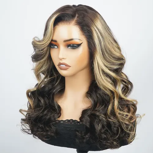 【New In】BANGJAZZ Blonde Highlight Loose Wave Wig 7x5 Reay to Wear Glueless Wig Human Hair Pre Cut Lace Pre Plucked For Women #FallFreshness