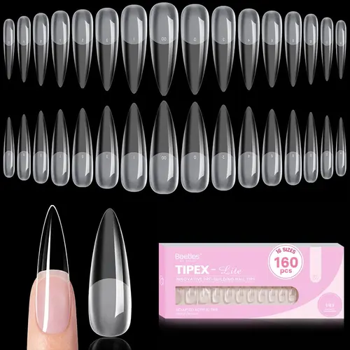 Beetles Tipex 2.0 Tipex Lite Apex Nail Extension Tips  Almond/Coffin/Square/Oval/Stiletto/Squaoval Shape Thick Acrylic Nail Flat Nails Manicure Gel press ons Nail Art DIY Nails Art mothersdaygift Spring Nail Summer Nail Vacation Nail#backtoschool