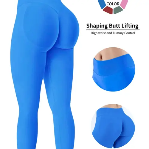 High Waist Butt Lifting Yoga Pants, Yoga Bottoms for Women, Seamless Nude Color Fitness Leggings, Three-Panel Design Slimming Workout Trousers, Gym Workout Leggings, Tight Fitness Pants, Stretchable Activewear, Female Gym Clothes
