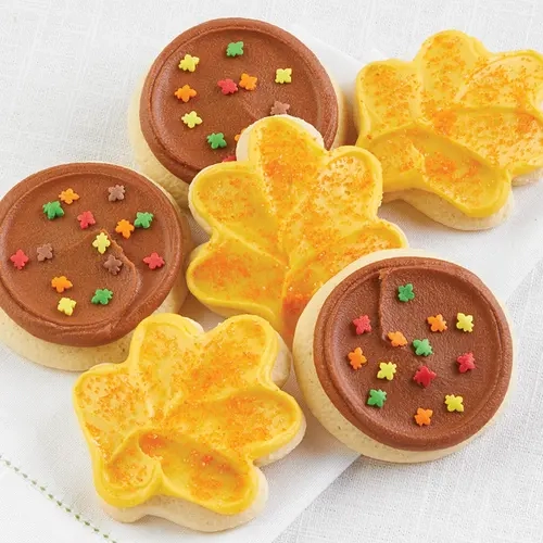 Cheryl's 24 Piece Frosted Fall Cutout Cookie