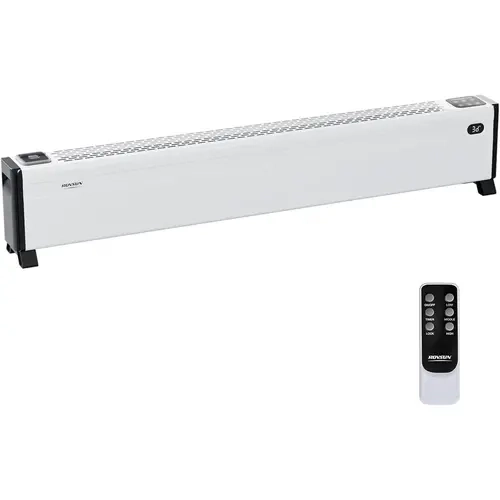 ROVSUN 32-Inch/48-Inch Corded Baseboard PTC Electric Heater, 1500W Convection, Remote, Timer, 3 Heat Modes, Touch Panel, Overheat & Tip-Over Protection, 48'' W x 5'' D x 9.3'' H for Bedroom, Office, Living Room (1 Pack)