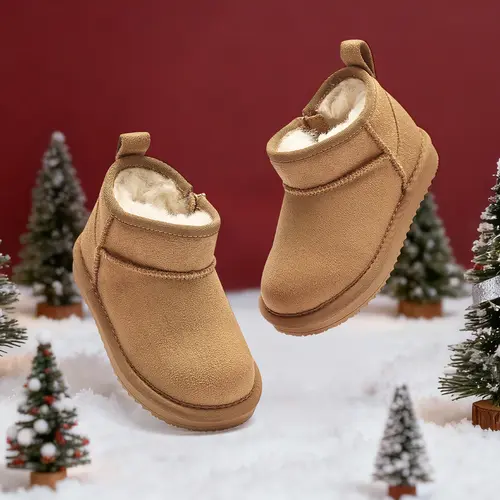 Balabala Girls' Winter Footwear Boot, Cozy Waterproof Keeps Feet Dry Round Toe Booties, Warm Stylish Non-Slip Shoes for Winter Adventures