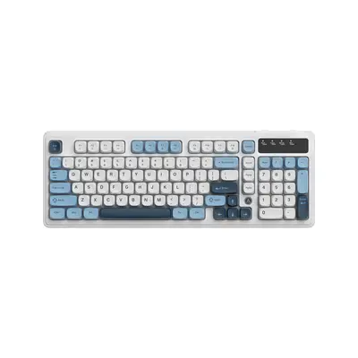 AJAZZ AF98 film keyboard, Multifunctional Keyboard, QWERTY tea switch mechanical feel fully equipped with multimedia functions wired office keyboard multi system compatibility ergonomic support suitable for office and gaming