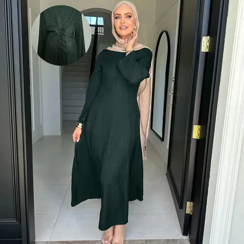 Women's Muslim Long Dress, Casual Style Back Tie Design, All Season Wearable, Elegant & Comfortable Fit, Perfect for Daily Use, Hijabi Cute Dresses, Modest Style Dress, Muslim Women Gowns, Islamic Clothing, Modesty Muslim Clothing, Islamic Modesty Clothes